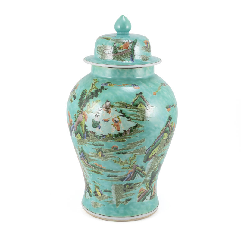 Chinoiserie Handmade Jar