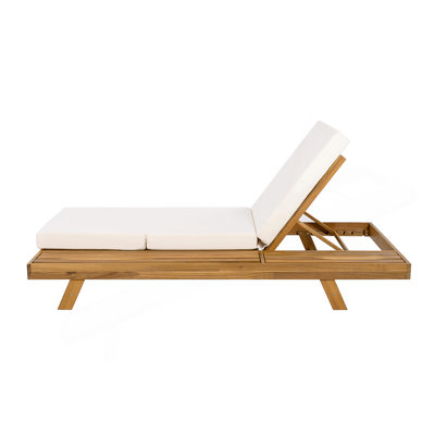 LOUNGE CHAISE ,ACACIA SOLID WOOD WITH LOUNGE CUSHION