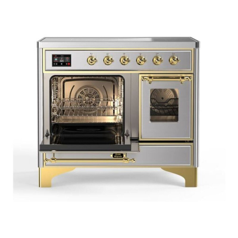 Majestic II 40" Freestanding Induction Range, Stainless Steel/Brass