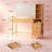 Maximize Storage LED Vanity Table with 3 Color Light Ring | Stepless Dimming Makeup Station-1053233470