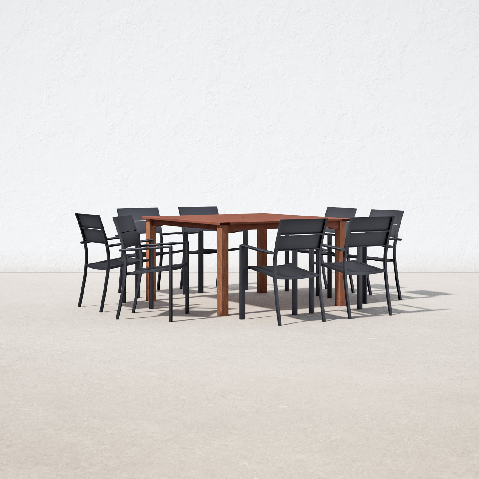 Anautica 59" Eucalyptus Patio Dining Set