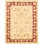 Tapis de zone en laine beige/brun 4 pi 10 po x 6 pi 4 po one-of-kind à la main-noué la 2010 chobi Gilberte