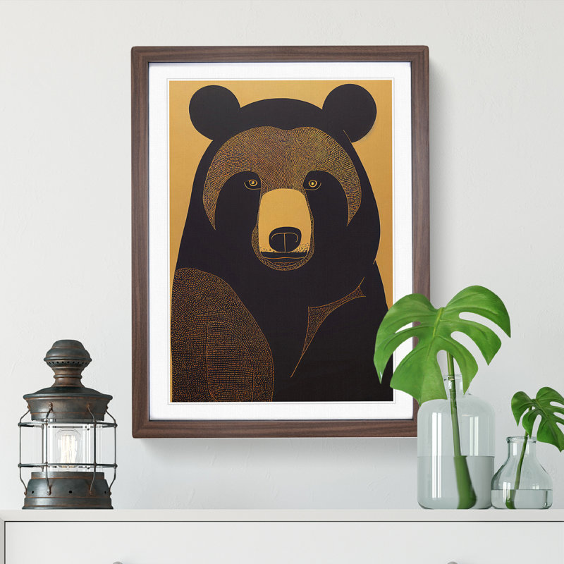 Traditional Bear No.2 Abstract - Wall Art, Paper, 29.7cm H x 21cm W, No Matte