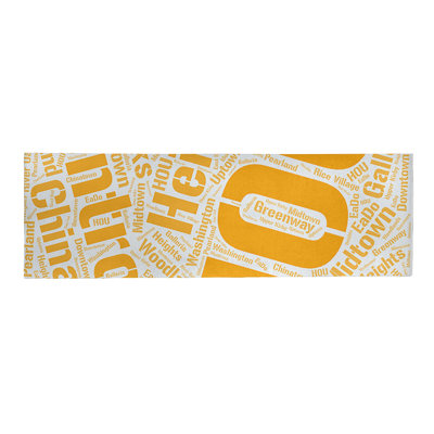 Tapis de zone orange à tissage plat poils longs
