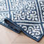 Austell Machine Woven Synthetic Geometric Area Rug in Blue/White-270741906
