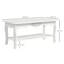 Jazmin 2 Tier Wooden Coffee Tea Table End Table Storage Shelf 94Lx44Wx42H White