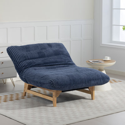 Grand fauteuil à billes en velours côtelé avec dossier, siège d'appoint de taille adulte pour le salon et la chambre à coucher
