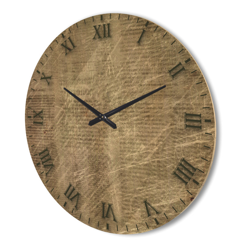 Horloge murale rétro, horloge décorative de style papier antique, Très large