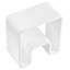 Banc de douche de salle de bain en pierre acrylique pure 17 po Ancona