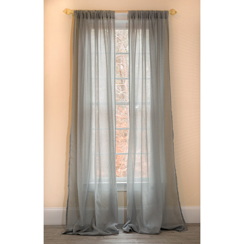 Shaunna Sheer Curtain Single Panel, 52" W x 108" L