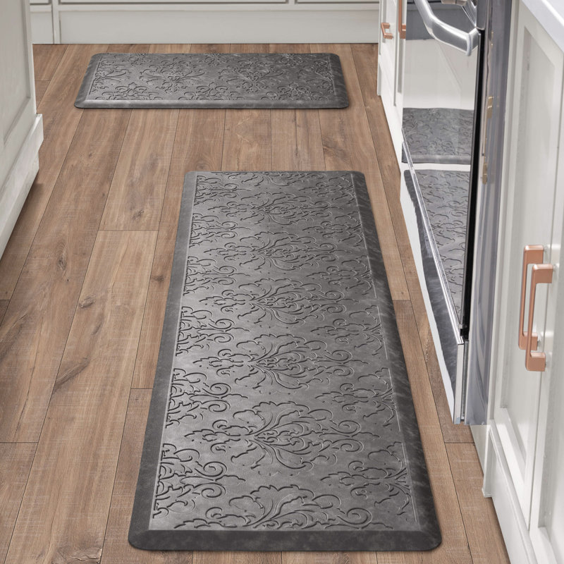 Creative Home Ideas Charlton Home® Marni Wellness Mats, Gray, Rectangle 1'5.5" x 5'
