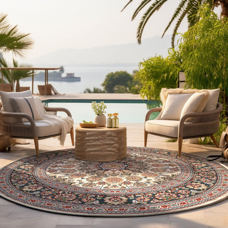 Traditional Tollefson Area Rug Ivory Color, Rectangle 7'10" x 10'