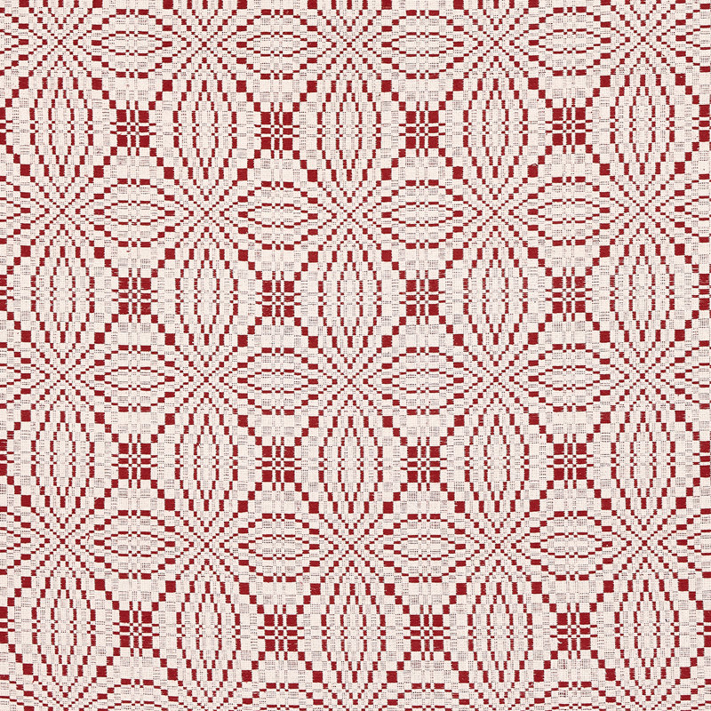 Francestown Coverlet Fabric, Crimson