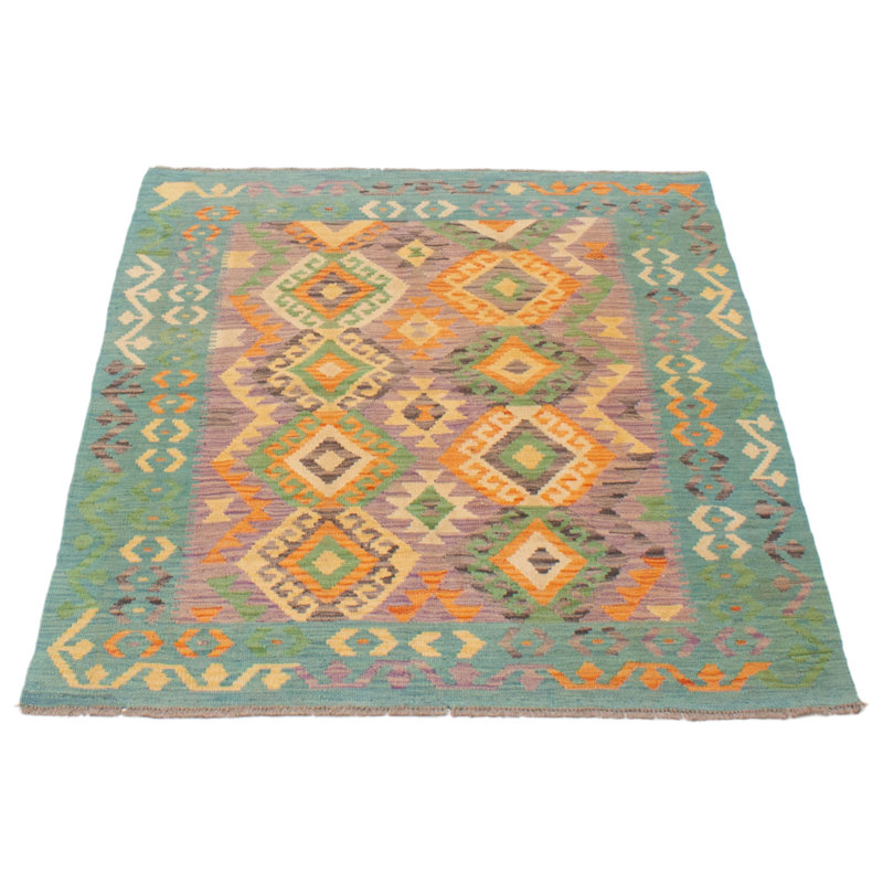 Tapis bleu sarcelle unique 4 pi x 4 pi 10 po Marunouchi