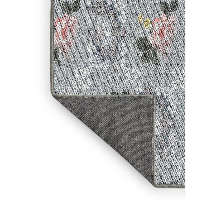 Tapis floral gris Iram, Rectangle 5 pi x 7 pi