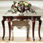 Ornate Curved-Top Console Table with Cabriole Legs-80387032