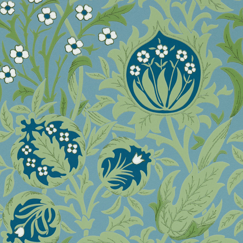 Elmcote 10.05m x 52cm Matte Wallpaper Roll, Blue
