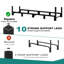 Rangement intérieur pour bûches, support à bûches réglable de 2,4 m pour foyer extérieur - Support robuste pour bûches et bois de chauffage, noir
