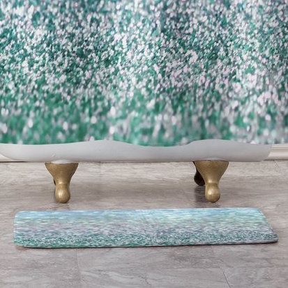 Tapis pour salle de bain snowfall, Brume bleu