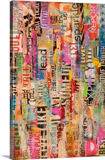 « metromix 25 » par erin ashley, impression, H 30 po x l 20 po x P 1,5 po, Toile