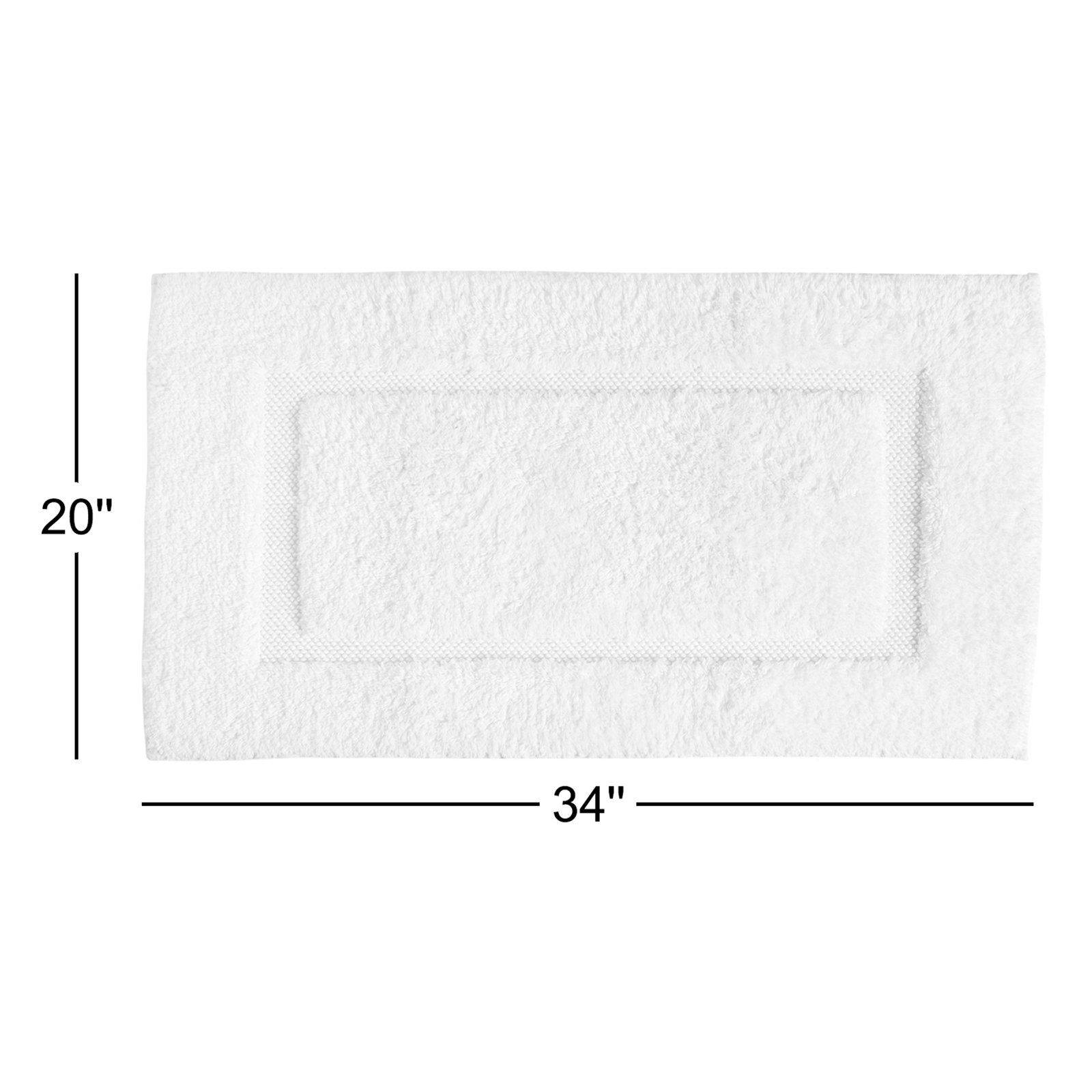 Aude Cotton Bath Rug, White