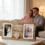 Cadre photo moderne en bois rustique, présentoir de table ou fixation murale-133712196