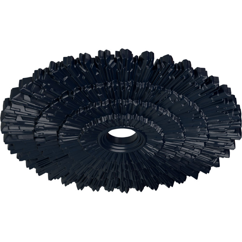 Médaillon de plafond Endurathane Eryn, 24 3/4 po de diamètre extérieur x 3 1/4 po de diamètre intérieur x 1 7/8 po (convient aux auvents jusqu'à 4 po), fini de rêve de minuit peint à la main