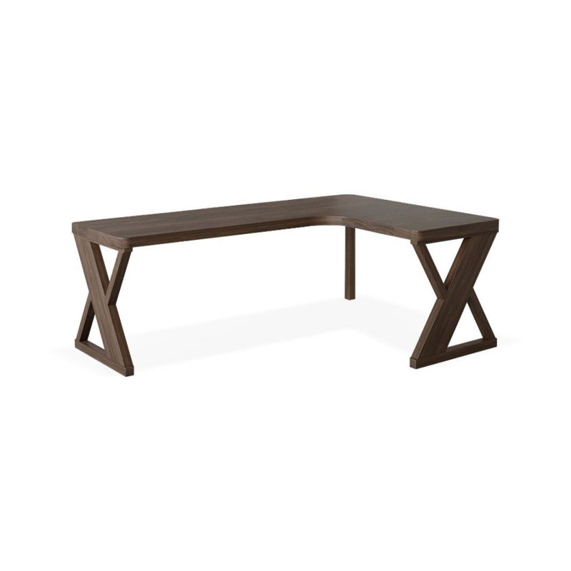 Bureau d'écriture Brownness, Retour à droite, 29.53" H x 70.87" W x 47.24" D