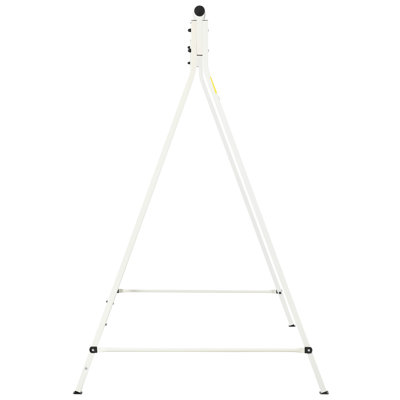 Support de balançoire Valerian, structure en métal, capacité de charge de 240 kg, blanc