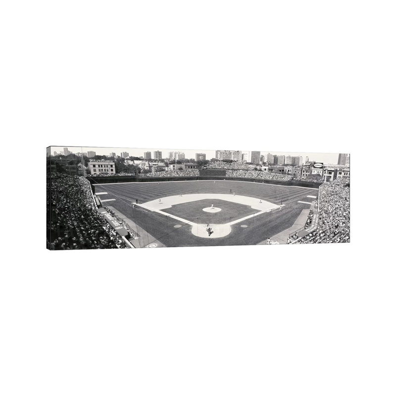 USA, Illinois, Chicago, Cubs, Baseball IX - Wrapped Canvas Panoramic Print, 30.48 cm H x 91.44 cm W x 3.175 cm D