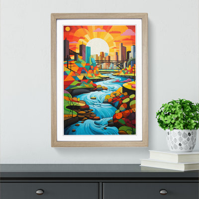 River Constructivism No.2 Framed Print