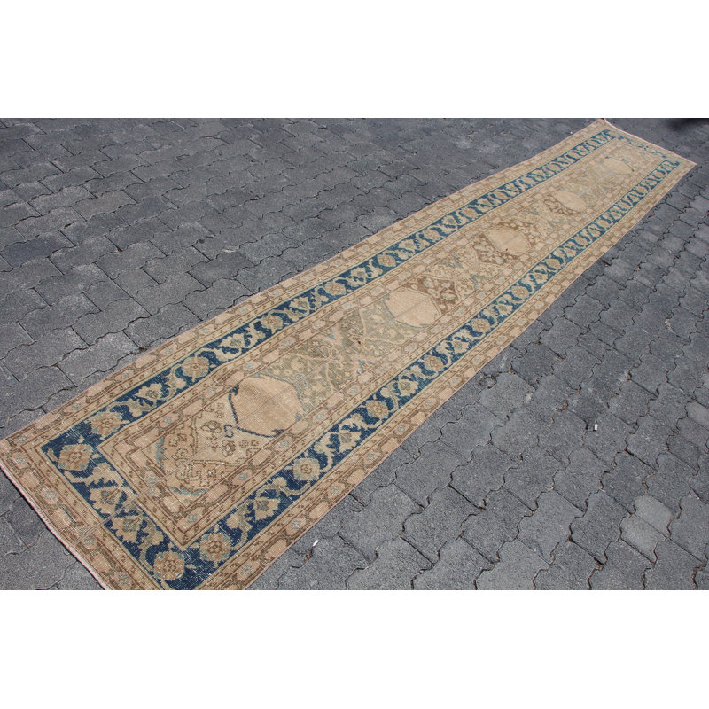 Tapis de couloir en laine rétro Oathak