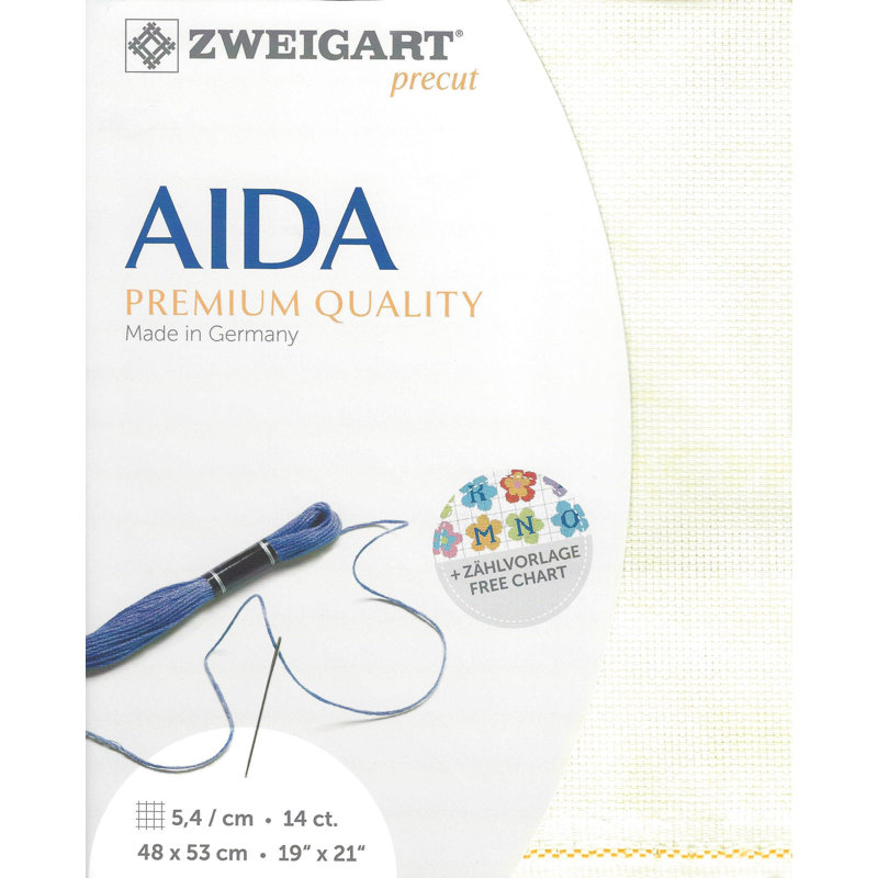 Prédécoupé Zweigart Stern-Aida Vintage 14 points crème rétro 3706/1019