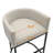 Upholstered Counter Stool with Metal Frame-570982389