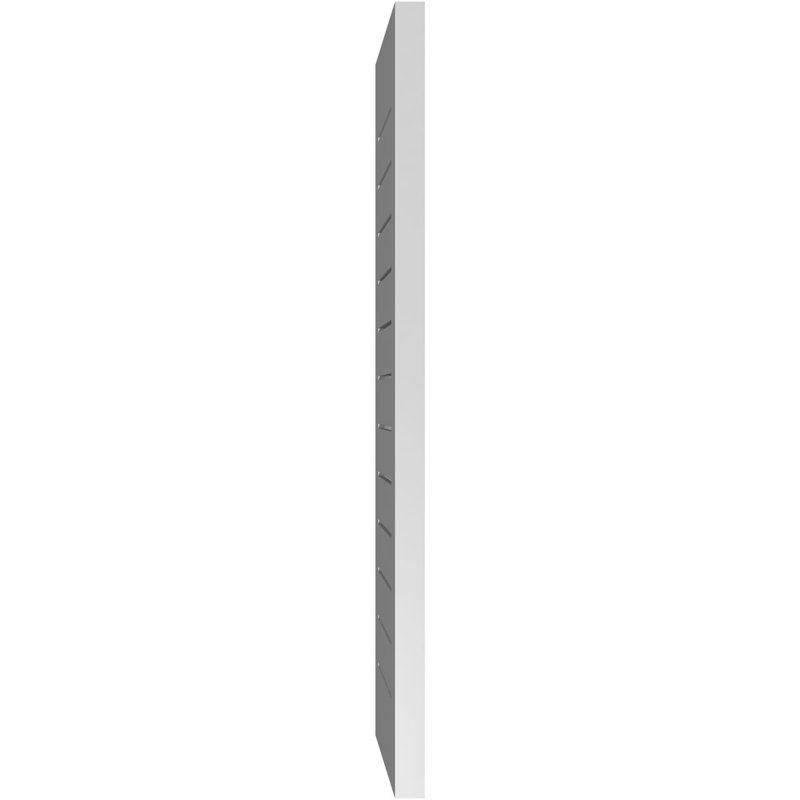Évent à pignon fonctionnel en uréthane rectangulaire à fixation en surface, brun clair apprêté, H 40 po x l 12 po x P 1,5 po
