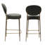 De 2 tabourets de bar en similicuir avec siège de 29,13 pouces, pieds dorés, repose-pieds confortable, patins antidérapants pour une stabilité, un assemblage facile et un assemblage intérieur de 29 po de hauteur