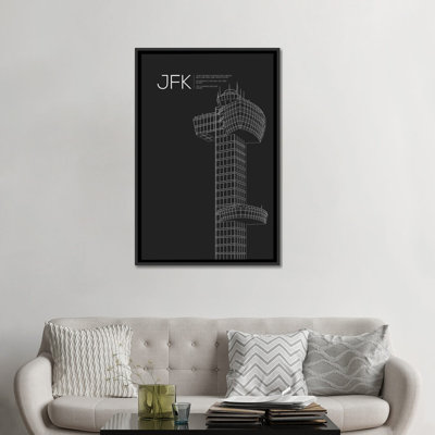 Reproduction d'art graphique sur toile, "New York (JFK)"