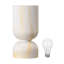 Lampe de table 9,5 "en verre marbré avec ampoule DEL, 3 températures de couleur