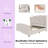 Dulane Deep Button Tufted Upholstered King Bed with Nailhead Trim Wingback Headboard, Cream-1309341028-1309341029