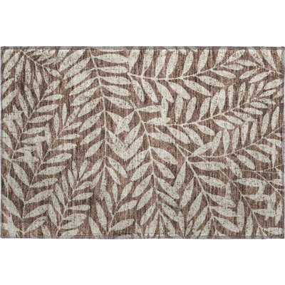Premium Machine Washable Prisco Brown Rug
