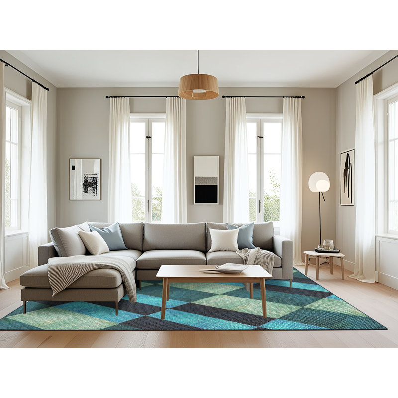 Geometric Indoor Rug, Rectangle 8' x 10'