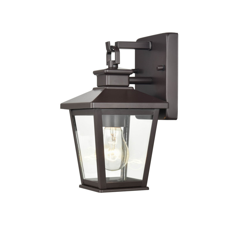 1 lumière 5,625 po Noir thermolaqué pour l'extérieur, Noir thermolaqué, H 10 po x l 5,625 po x P 5,625 po