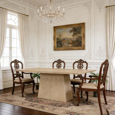 82 Inches Lowell Pedestal Dining Table