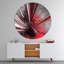 Deep Deep Middle - Horloge murale moderne, horloge murale en métal rouge-57905905