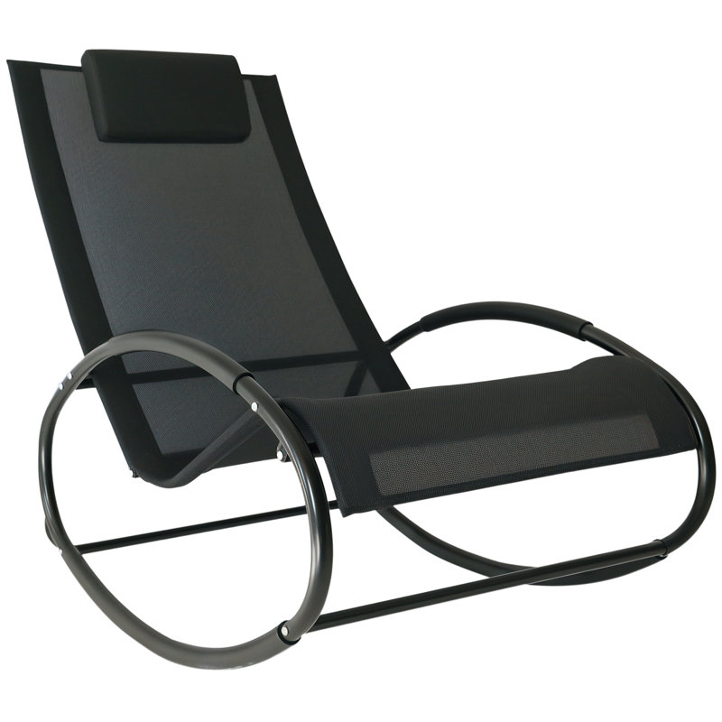 Chaise de patio pour l'extérieur, Noir, noir, noir, noir
