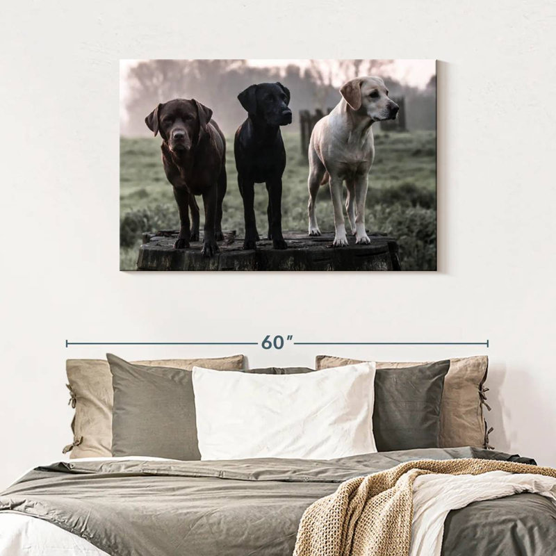 Brampt Labrador Dogs, 30" H x 45" W