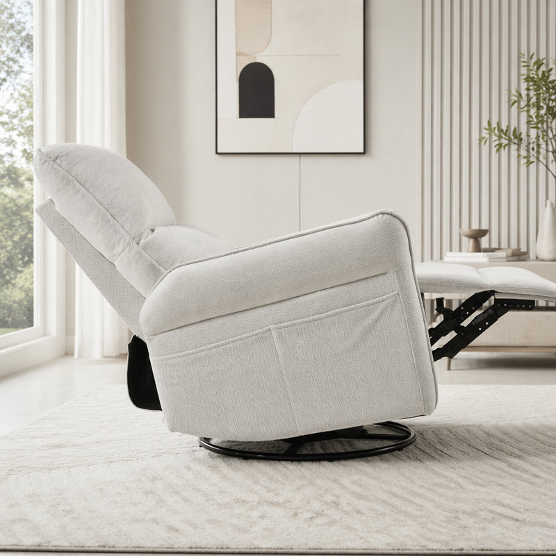 Fauteuil inclinable électrique à bascule, Tissu, Gray, 360°