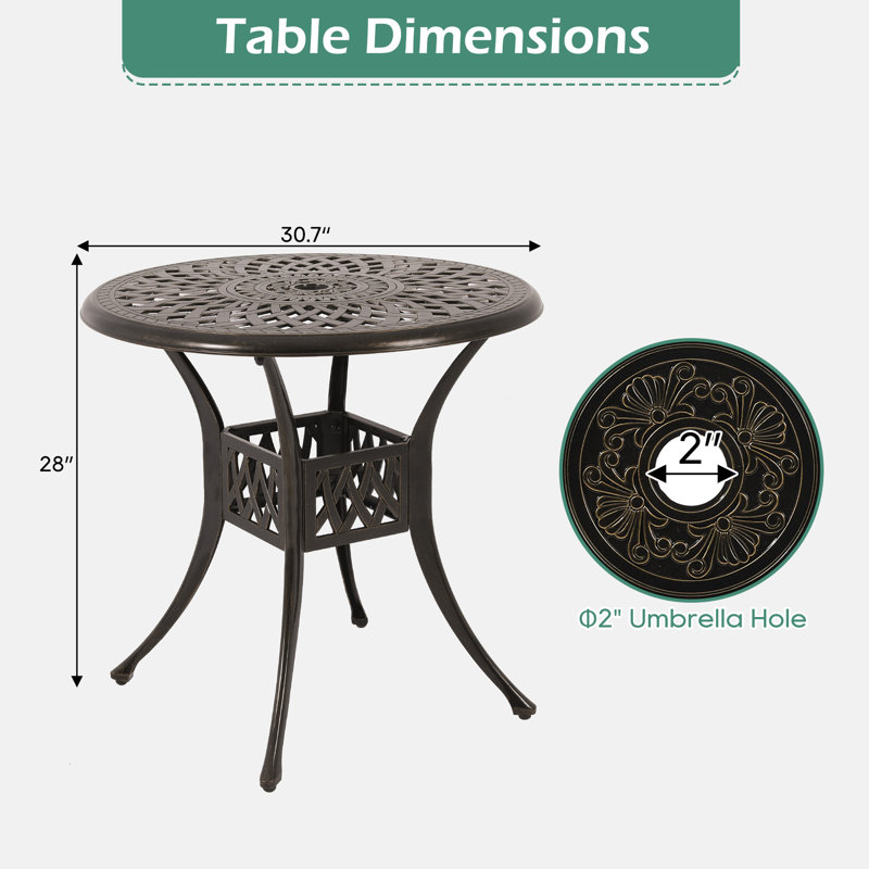 Table bistro Leatherwood