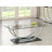 Amelia Chrome Rectangular U-Shaped Glass Top Coffee Table