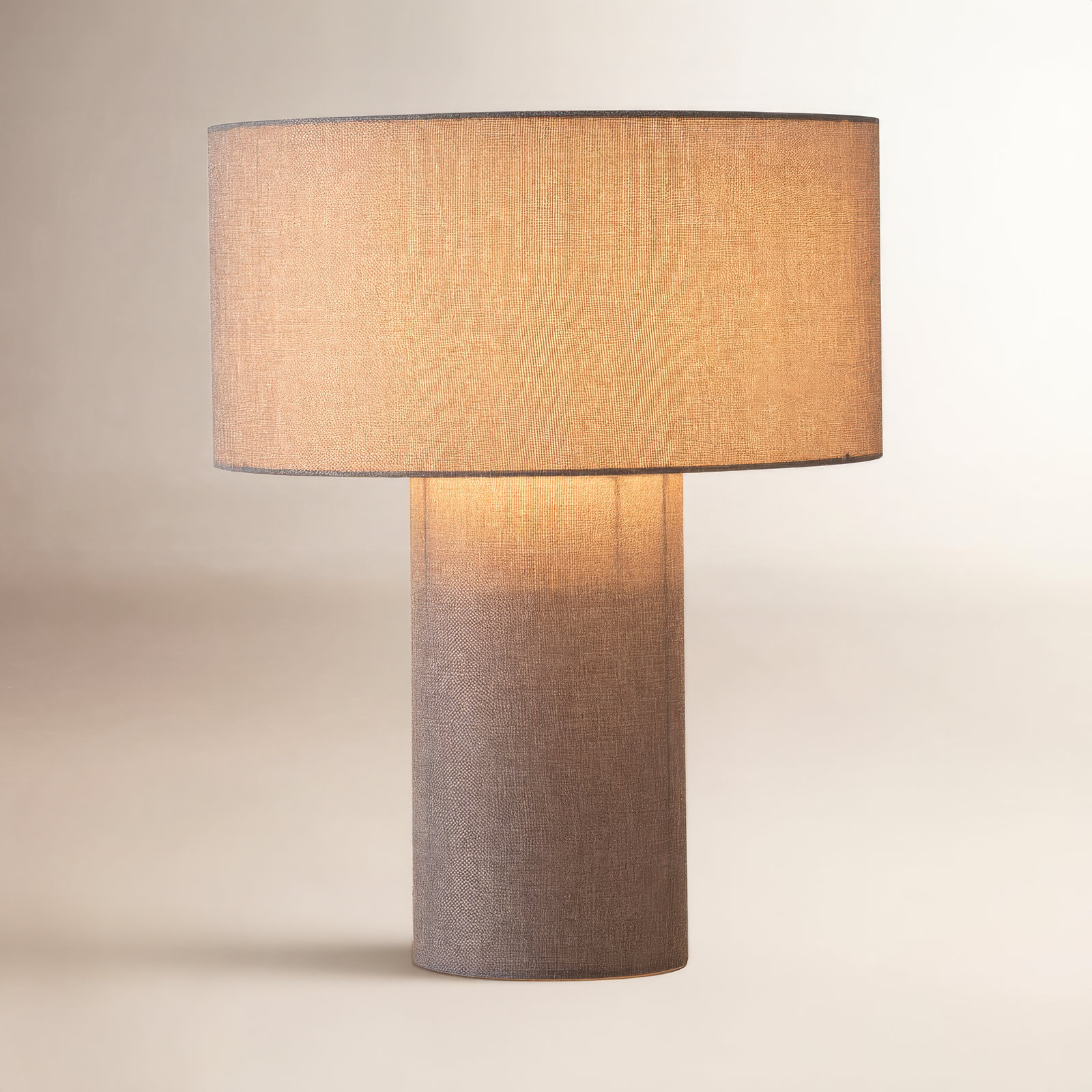 Dimmable Linen Table Lamp, Cashmere Gray